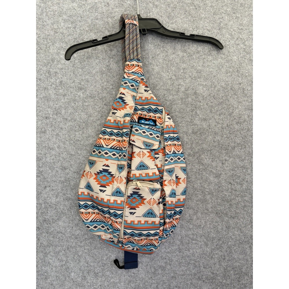 Kavu‎ Rope Sling Backpack Bag Carbon Tribal Pattern 20"x11" 10L Capacity